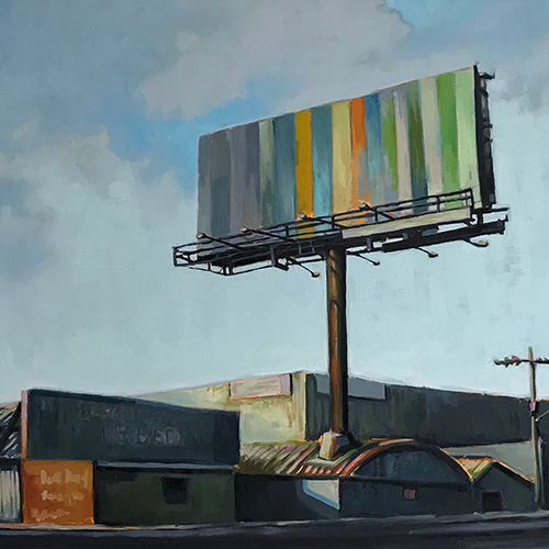 Billboard Oil Paintings Urban Landscape Artwork by Randy Hryhorczuk